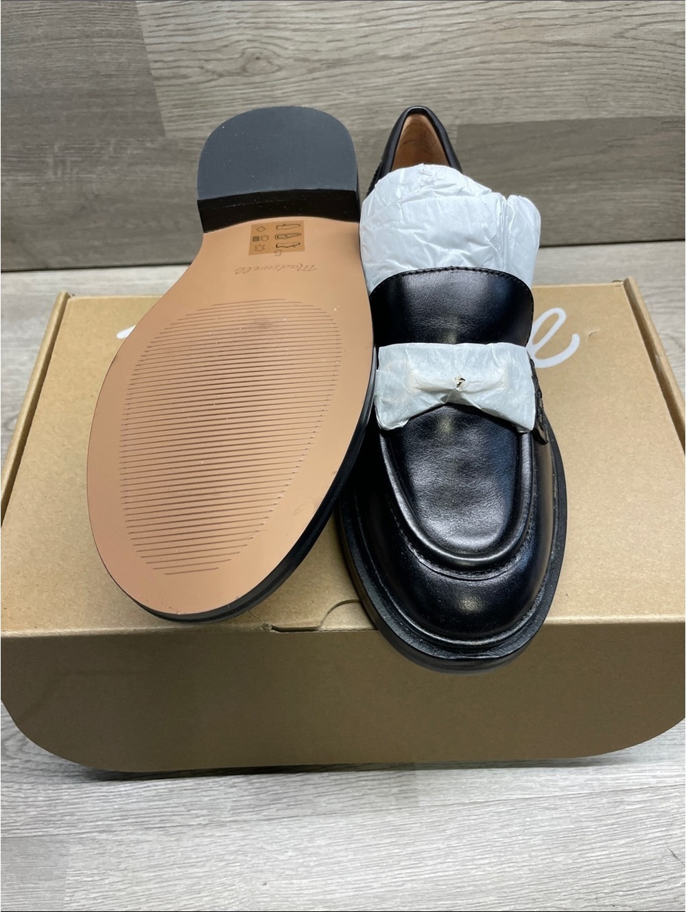 Madewell Black Leather Women's Penny Loafers
